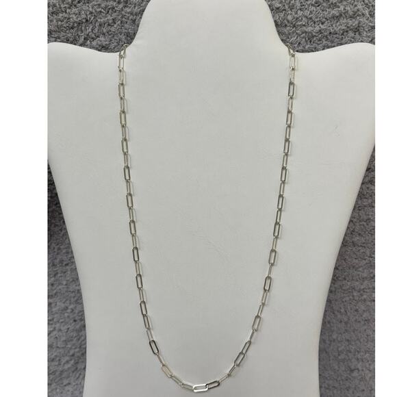 Milor 950 Sterling Silver Paperclip Link Chain Necklace 22" #63602 - Picture 1 of 6